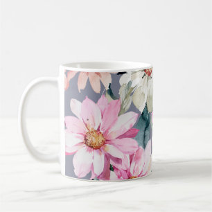 Beautiful flowers and leaves paintedart,flower,abs coffee mug