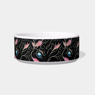 Beautiful Flowers and Swirls PatteCeramic Pet Bowl