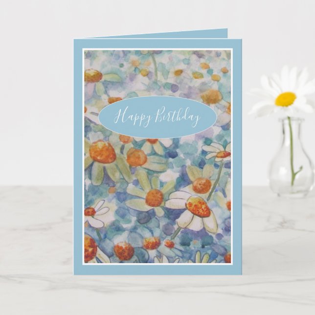 Beautiful Flowers Birthday Greeting Card (Small Plant)