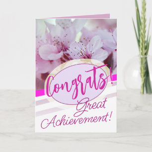 Beautiful Flowers Congrats for Great Achievement Card