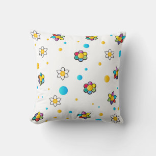 Beautiful flowers cute pattern for Kids Room Cushion