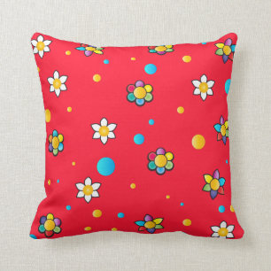 Beautiful flowers cute pattern for Kids Room Cushion