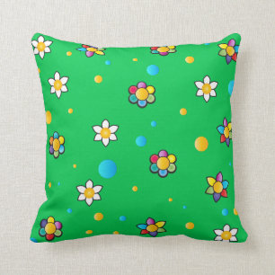 Beautiful flowers cute pattern for Kids Room Cushion