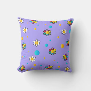 Beautiful flowers cute pattern for Kids Room Cushion