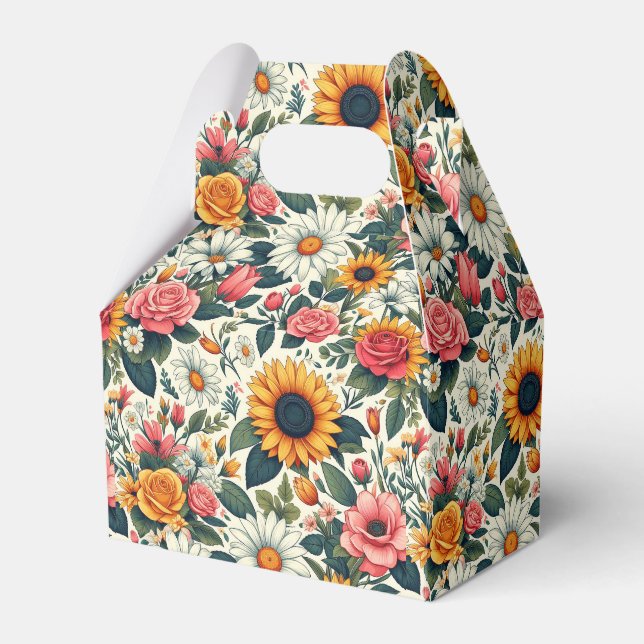 Beautiful Flowers Favour Box (Front Side)