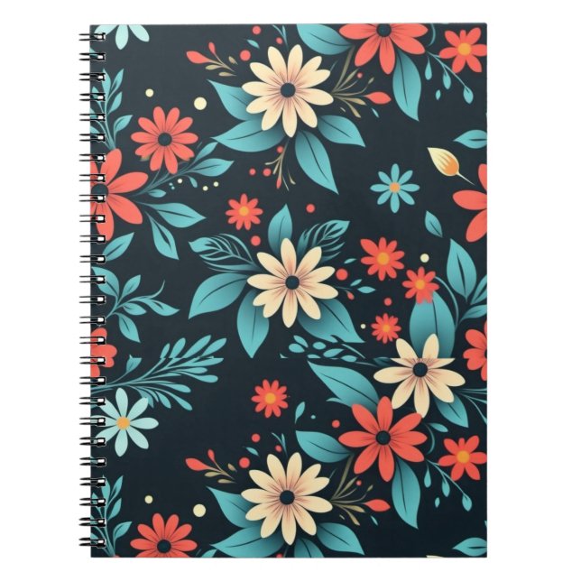 Beautiful Flowers Floral Pattern-48965 Notebook (Front)