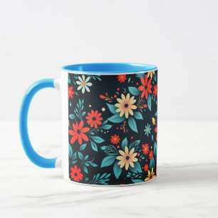 Beautiful Flowers Floral Pattern Mug
