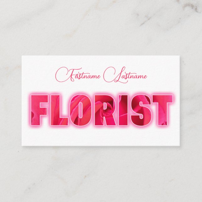 Beautiful flowers for floristic and garden experts business card (Front)
