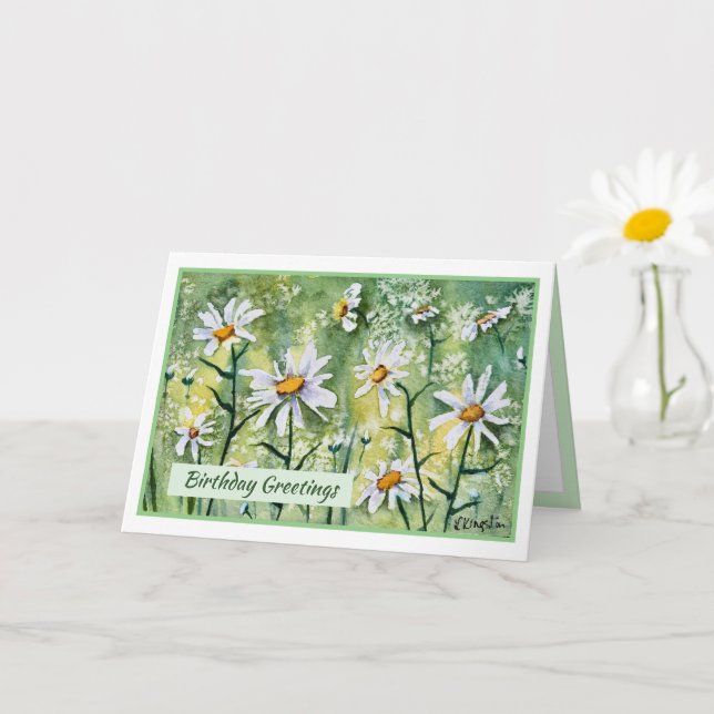 Beautiful Flowers Happy Birthday Card (Small Plant)