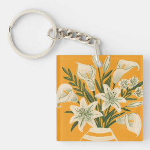 Beautiful Flowers Key Ring