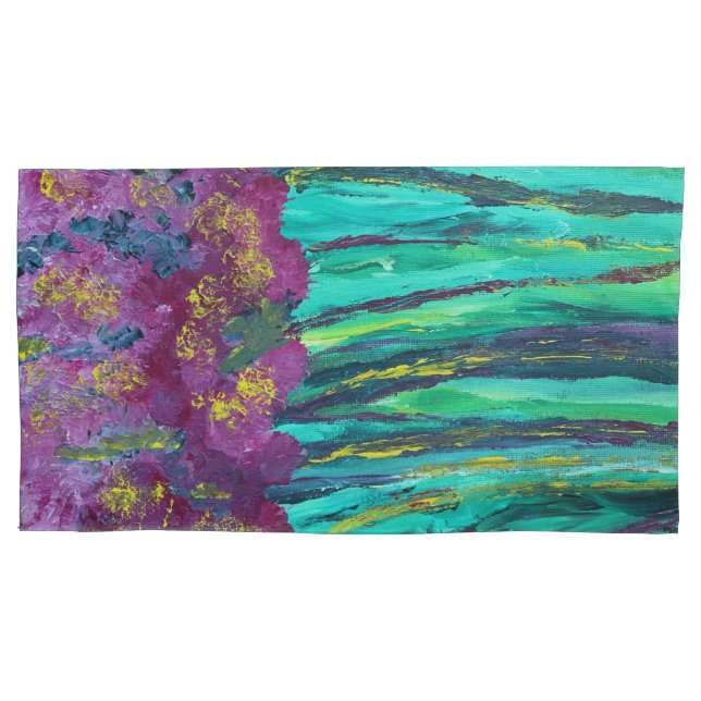 Beautiful Flowers King-Size Pillow Case (Front)