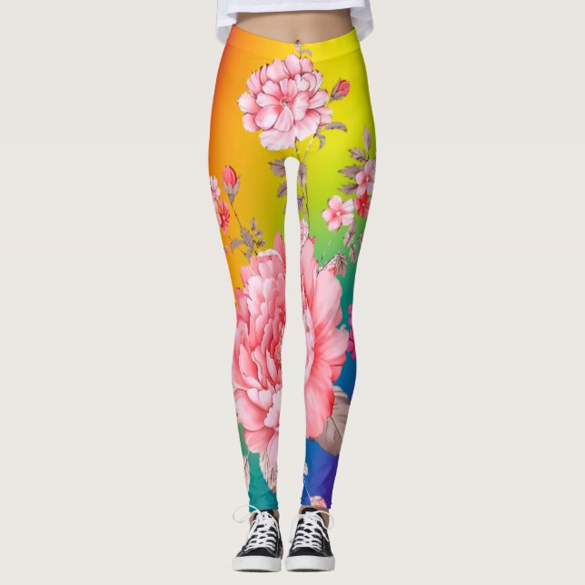 Beautiful flowers leggings (Front)