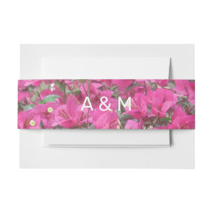 Beautiful Flowers & Monograms Invitation Belly Band