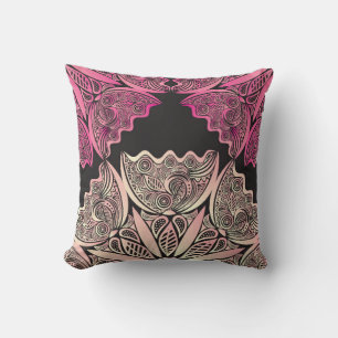 Beautiful flowers nature pattern background Vintag Cushion