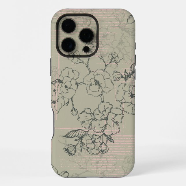 Beautiful Flowers Pattern Japanese cherry blossom  iPhone Case (Back)
