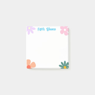 Beautiful flowers post-it notes