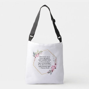 Beautiful Flowers Psalm 91 Crossbody Bag
