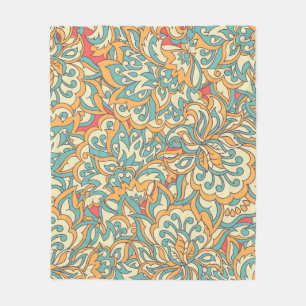 beautiful flowers seamless pattern. floral vintage fleece blanket