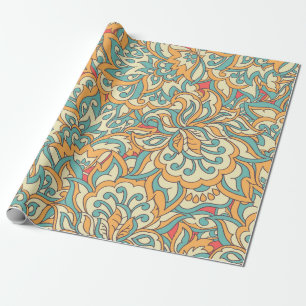 beautiful flowers seamless pattern. floral vintage wrapping paper