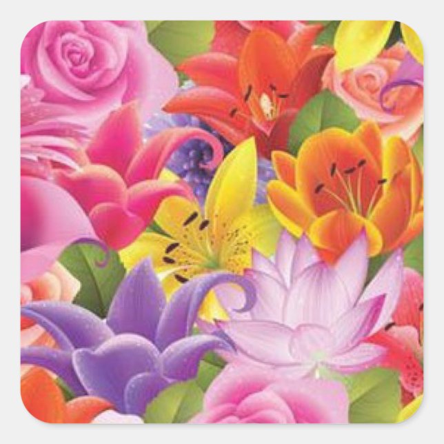 Beautiful Flowers Sticker Set (Front)