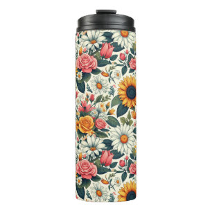 Beautiful Flowers Thermal Tumbler