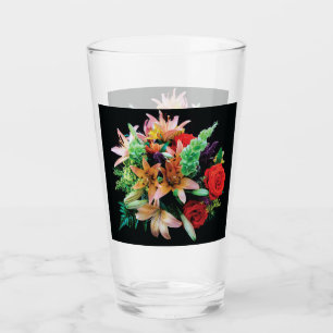 Beautiful Flowers Throw Pillow Glass