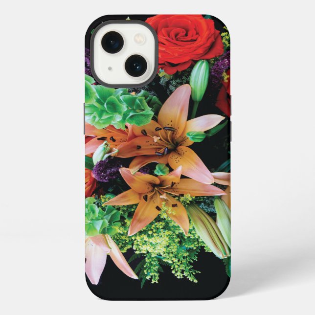 Beautiful Flowers Throw Pillow iPhone Case (Back)
