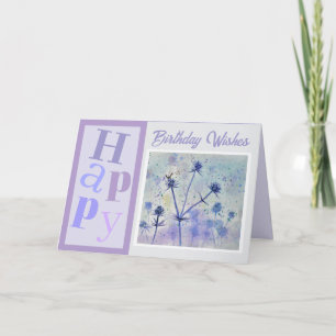 Beautiful Flowers Trendy Birthday Card