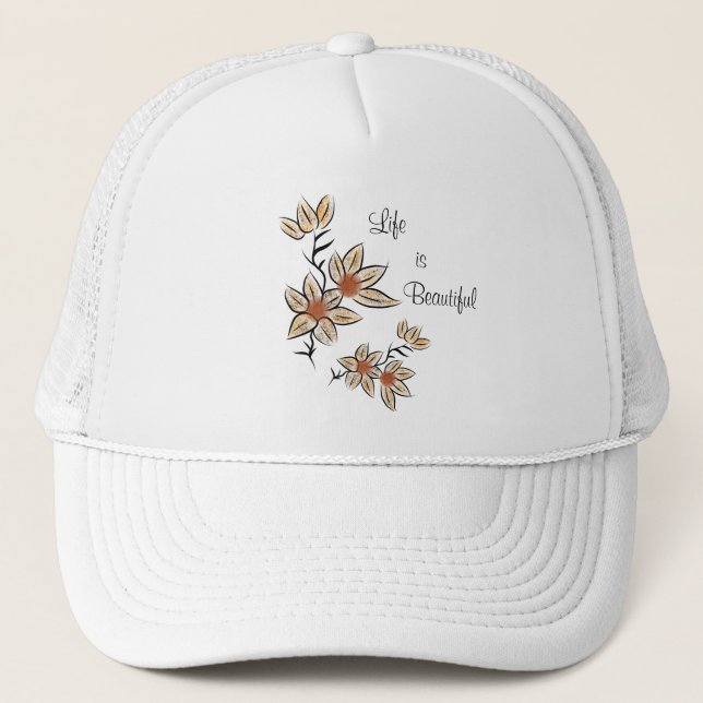 Beautiful flowers trucker hat (Front)
