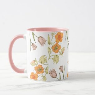 Beautiful flowery patterned mug