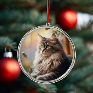 Beautiful Fluffy Cat Ornament