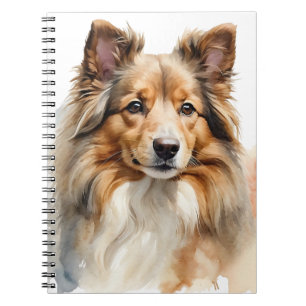 BEAUTIFUL FLUFFY SHETLAND SHEEPDOG DOG NOTEBOOK
