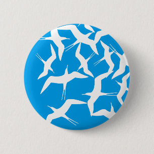 Beautiful Flying Birds Pattern Product 6 Cm Round Badge