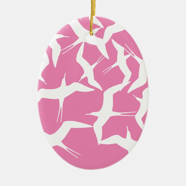 Beautiful Flying Birds Pattern Product Ceramic Tree Decoration (Front)