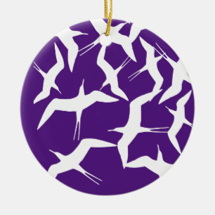 Beautiful Flying Birds Pattern Product Ceramic Tree Decoration