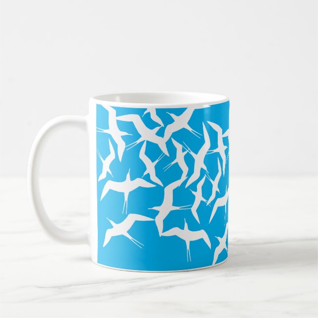 Beautiful Flying Birds Pattern Product Coffee Mug (Left)
