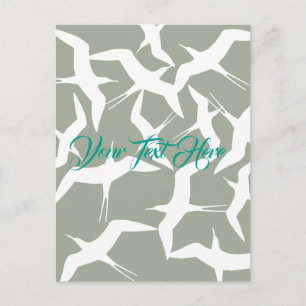 Beautiful Flying Birds Pattern Product Postcard