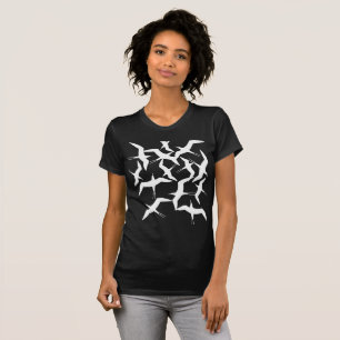 Beautiful Flying Birds Pattern T-Shirt Top