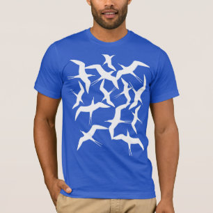 Beautiful Flying Birds Pattern T-Shirt Top