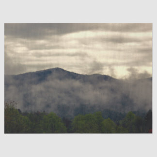 Beautiful Foggy Mountain Landscape Photo Tissue Paper