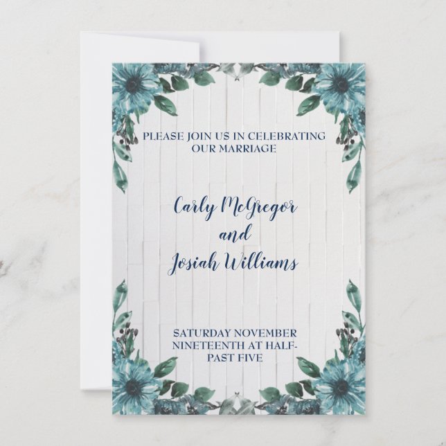 Beautiful Foral Border Invitation (Front)