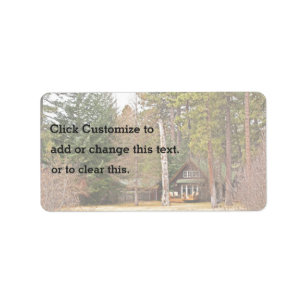 Beautiful Forest Cabin Label