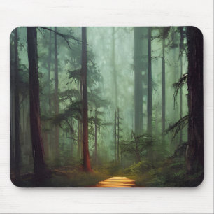 Beautiful Forest Path Digital Artwork  Mouse Mat