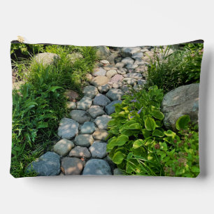 Beautiful forest photo sunlit trees photo template accessory pouch