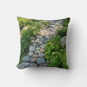 Beautiful forest photo sunlit trees photo template cushion