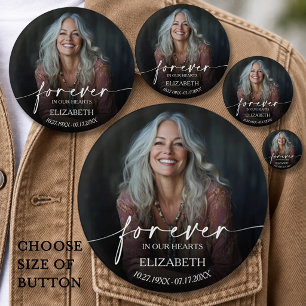 Beautiful Forever in our Hearts Photo Memorial 7.5 Cm Round Badge