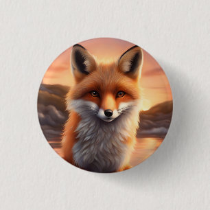 Beautiful Fox 3 Cm Round Badge