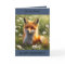 Beautiful Fox in Spring meadow Birthday Card