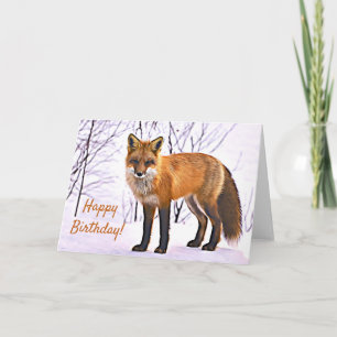 Beautiful Fox in Winter Card