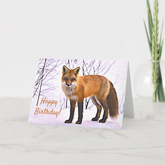 Beautiful Fox in Winter Card (Front)